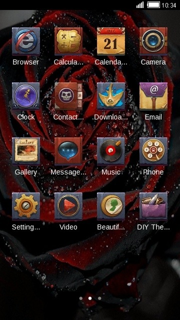 Black Rose CLauncher Android Theme Image 2