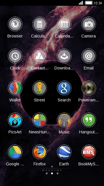 Black Hole CLauncher Android Theme Image 2