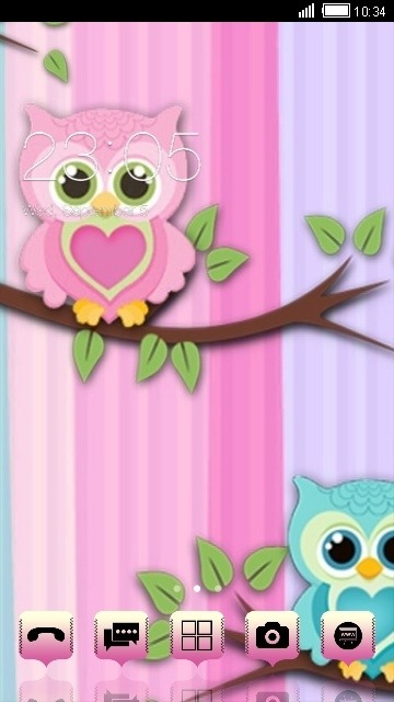 Cute Owl CLauncher Android Theme Image 1