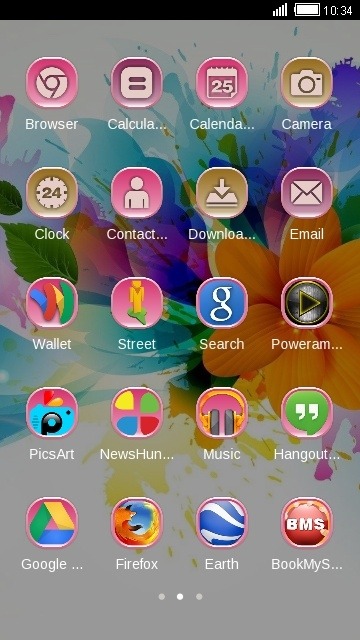 Colorful Flower CLauncher Android Theme Image 2
