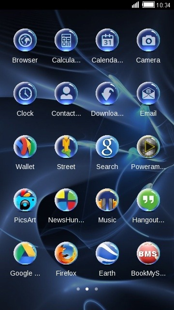 Blue CLauncher Android Theme Image 2