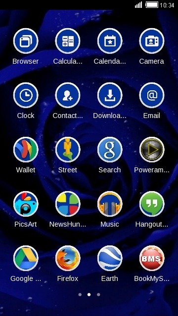 Blue Rose CLauncher Android Theme Image 2