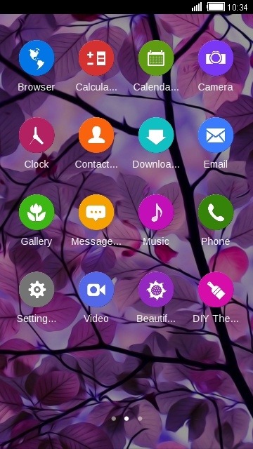Purple Leaf CLauncher Android Theme Image 2