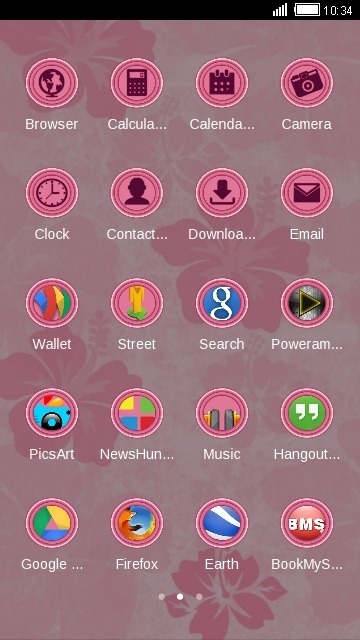 Pink CLauncher Android Theme Image 2