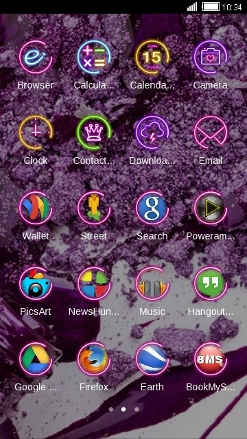 Purple Love CLauncher Android Theme Image 2
