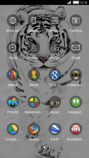 White Tiger CLauncher Android Theme Image 2
