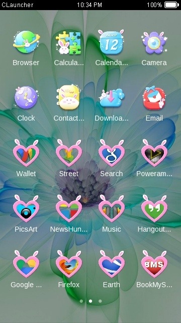 Blue Flower CLauncher Android Theme Image 2