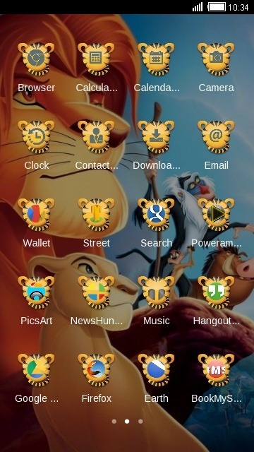 Lion King CLauncher Android Theme Image 2
