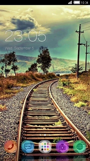 Railway Track CLauncher Android Theme Image 1
