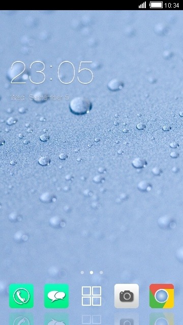 Raindrops CLauncher Android Theme Image 1