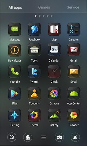 Obsidian GO Launcher Android Theme Image 3