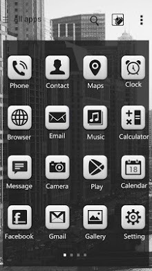 Grey Go Launcher Android Theme Image 2