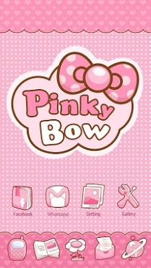 Pinky Bow Go Launcher Android Theme Image 1
