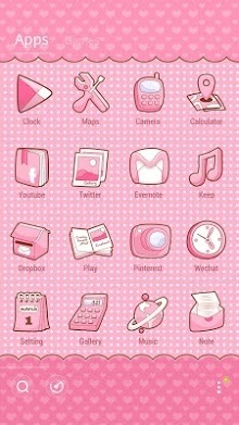 Pinky Bow Go Launcher Android Theme Image 2