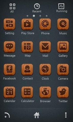 S-Red Bottom Go Launcher Android Theme Image 2