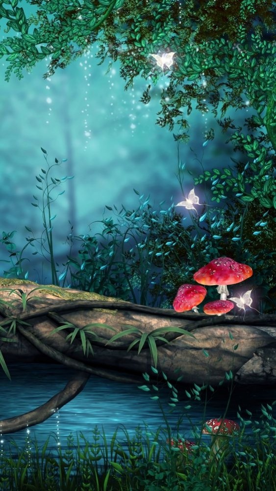 Mushrooms Mobile Phone Wallpaper Image 1
