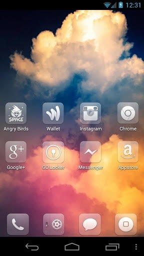 Glasklart Go Launcher Android Theme Image 1