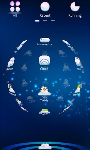 Cloud 3D Go Launcher Android Theme Image 2