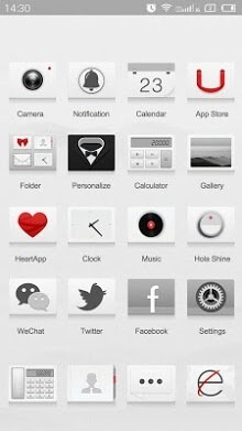 Cream White Hola Launcher Android Theme Image 2