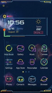 Cosmic Ride Hola Launcher Android Theme Image 1