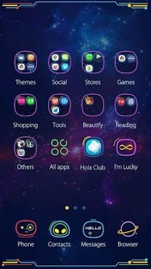 Cosmic Ride Hola Launcher Android Theme Image 2