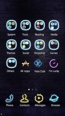 Neon Lights Hola Launcher Android Theme Image 2