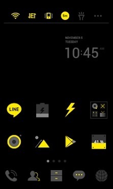 Dark Yellow Dodol Launcher Android Theme Image 1
