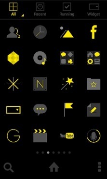 Dark Yellow Dodol Launcher Android Theme Image 2