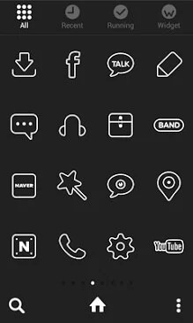 Super Simple Black Dodol Launcher Android Theme Image 2
