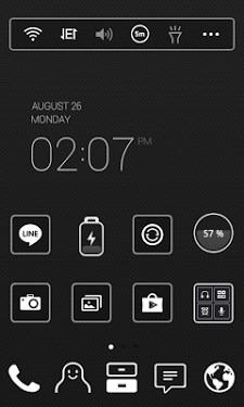 Black Label Dodol Launcher Android Theme Image 1