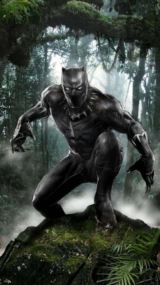 Black Panther Mobile Phone Wallpaper Image 1