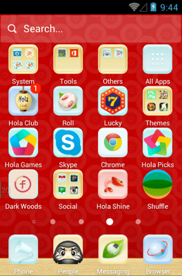 Velvet Red Hola Launcher Android Theme Image 2