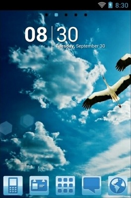 Blue Nature Go Launcher Android Theme Image 1