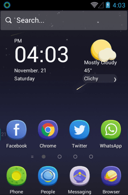 Starry Blanket Hola Launcher Android Theme Image 1