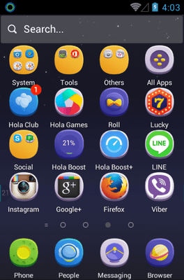 Starry Blanket Hola Launcher Android Theme Image 2