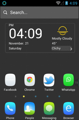 Grey Skies Hola Launcher Android Theme Image 1