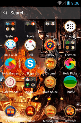 Skeletons Hola Launcher Android Theme Image 2