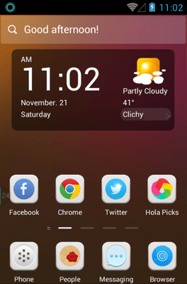 Crimson Hola Launcher Android Theme Image 1