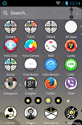 Circle Planet Hola Launcher Android Theme Image 2