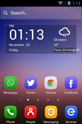 Crimson Sunset Hola Launcher Android Theme Image 1