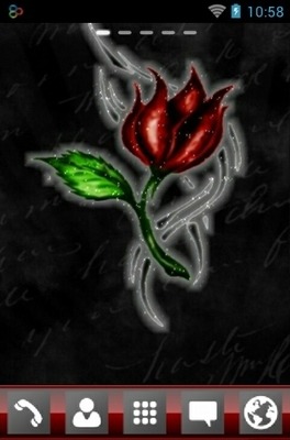 Tattoo Rose Go Launcher Android Theme Image 1