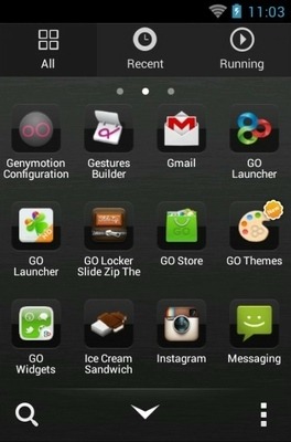 Black Chrome Go Launcher Android Theme Image 2