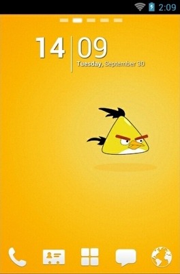 Angry Birds Yellow Go Launcher Android Theme Image 1