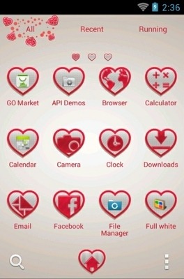 Falling Hearts Go Launcher Android Theme Image 2