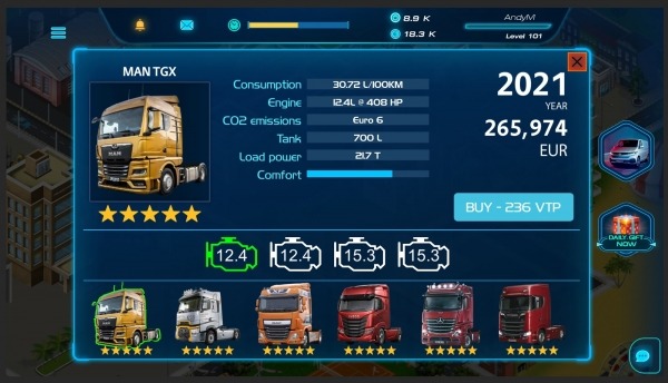 Virtual Truck Manager 2 Tycoon Trucking Company Android Game Image 2