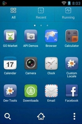 Blue Flower Go Launcher Android Theme Image 2