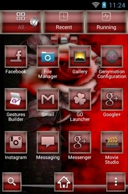 Red Rose Go Launcher Android Theme Image 2