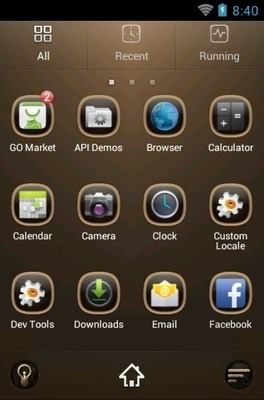 Brown Boke Go Launcher Android Theme Image 2