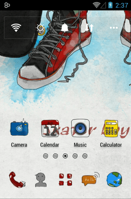 Skater Boy Go Launcher Android Theme Image 1