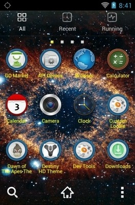 Outer Space Go Launcher Android Theme Image 2